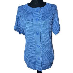 NWT Pendleton Button Front Sweater Blue Medium